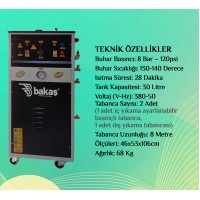 Buharlı Oto Yıkama Makinası Çift Tabancalı 30 litre